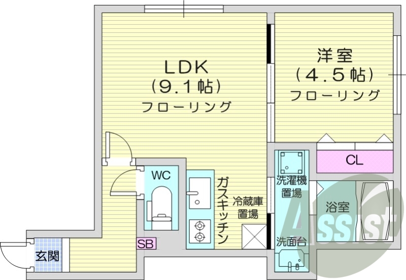 1LDK、エアコン、ネット無料、独立洗面台、灯油暖房