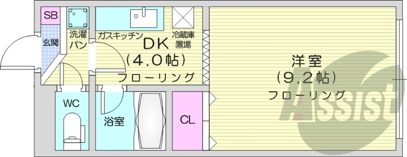 1K、角部屋、ネット使用料無料、カメラ付きインターホン