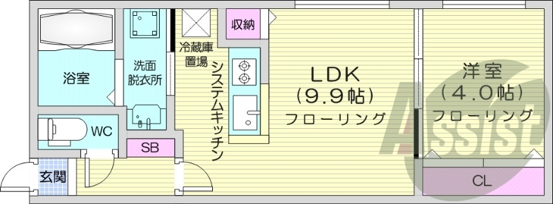 1LDK、ガスリミット、エアコン、ネット無料