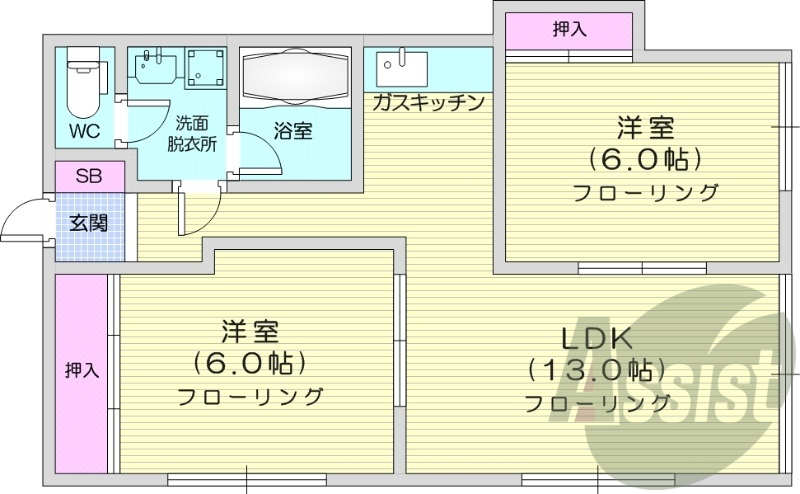 2階の間取り図