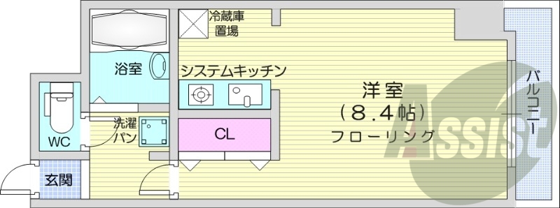 1R、TVインターホン、シャンドレ、ウォシュレット