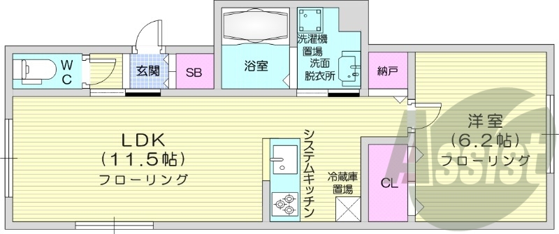 1LDK、エアコン、ガスリミット、ペット可、トランクルーム