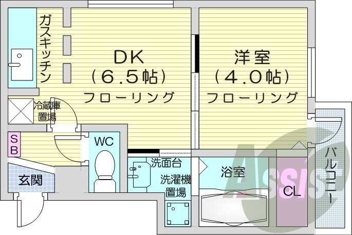 1LDK、バルコニー、角部屋、最上階、エアコン
