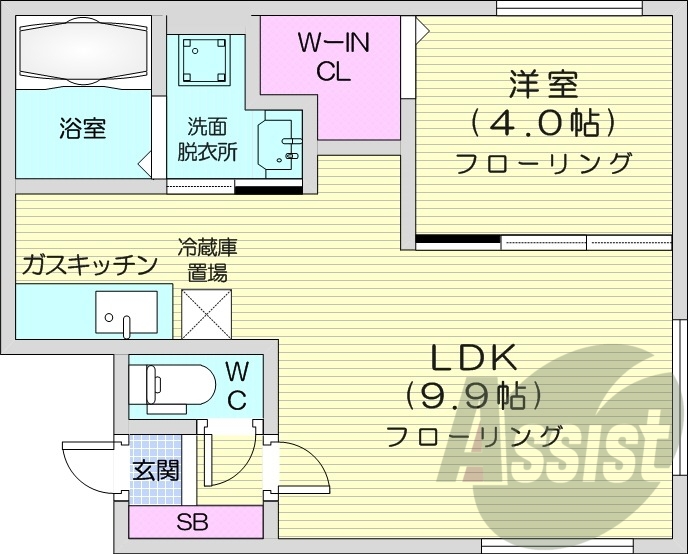 1LDK、ネット無料、エアコン、シャンプードレッサー