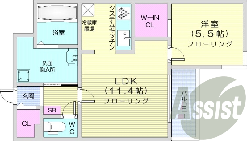 1LDK、エアコン、都市ガス、追い焚き、ネット無料