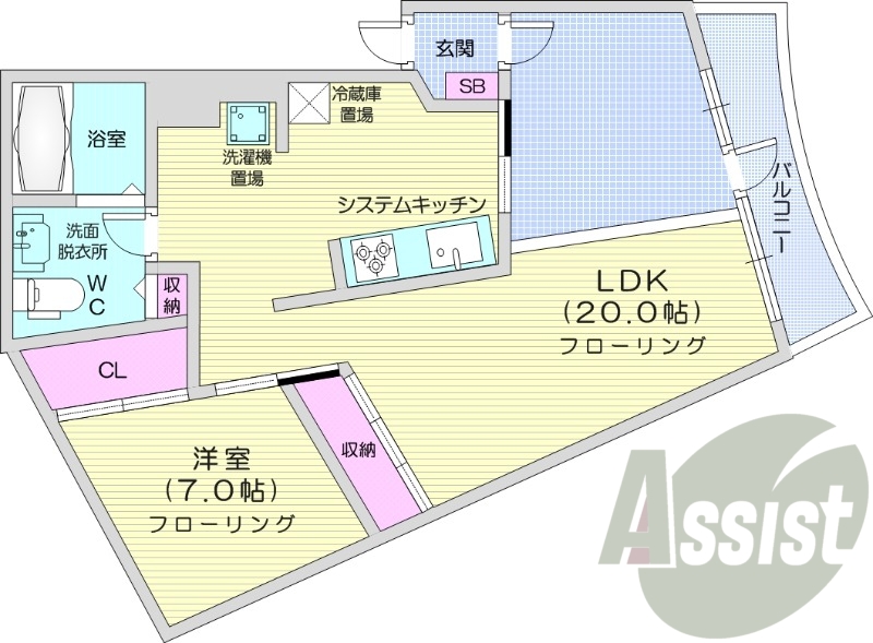 1LDK、デザイナーズ、エアコン、バルコニー、宅配ボックス