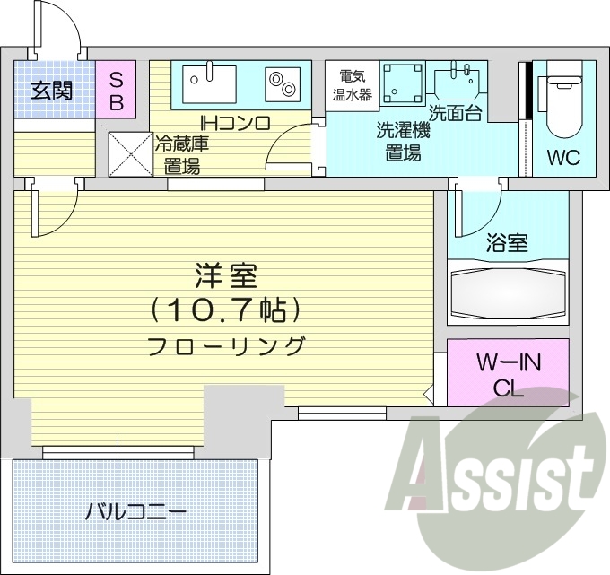 1R、オール電化、浴室乾燥機、分譲マンション、エアコン