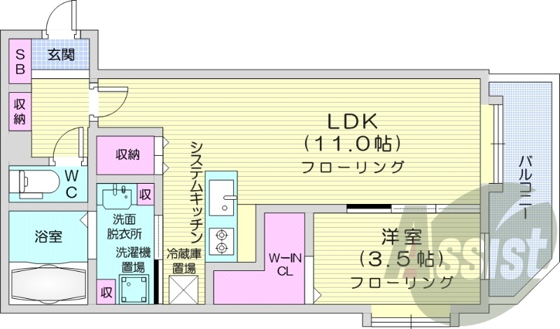 6階の間取り図