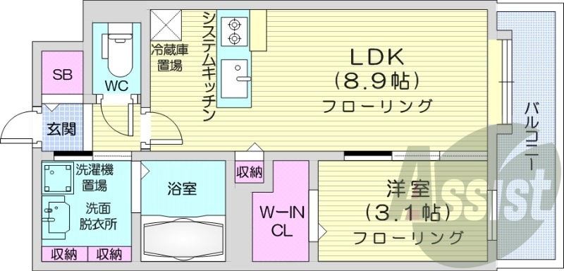 2階の間取り図