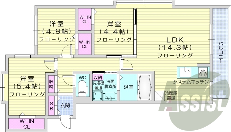 7階の間取り図