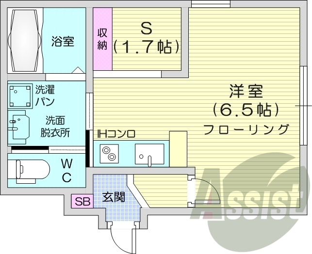1K+S、エアコン、灯油暖房、宅配ボックス
