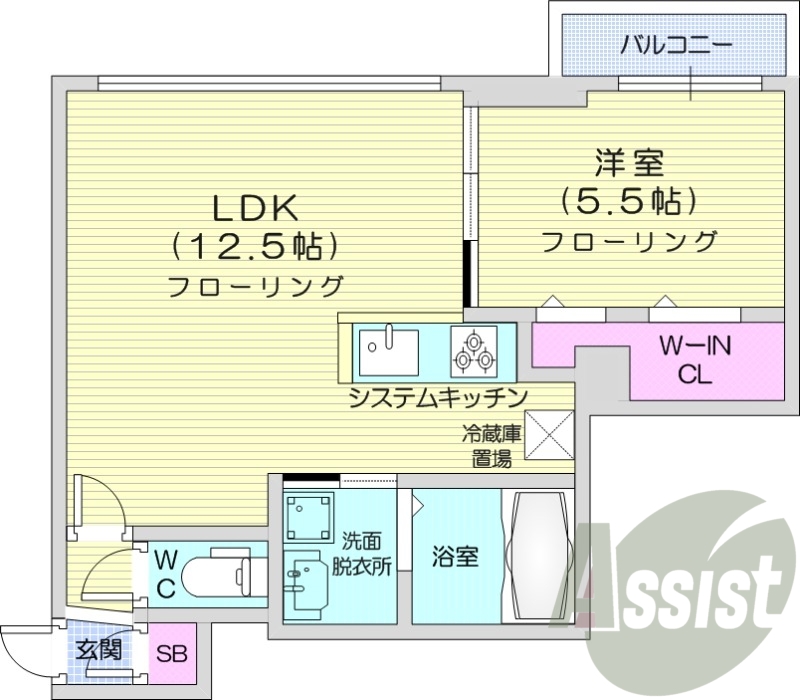 1LDK、都市ガス、ネット無料、追い焚き、バルコニー