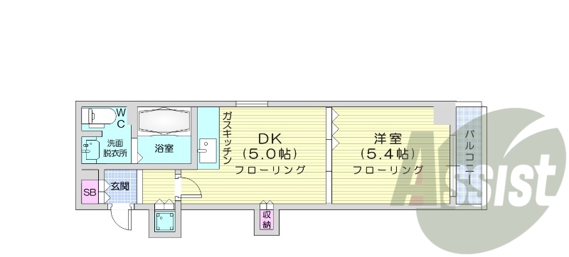 1LDK、ネット無料、シャンプードレッサー、ＴＶモニターホン