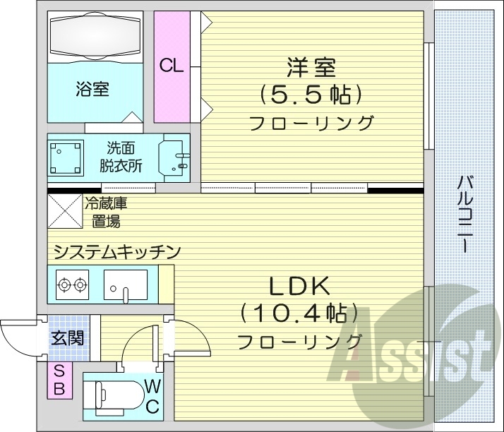 1LDK、エアコン、灯油暖房、ネット無料、オートロック