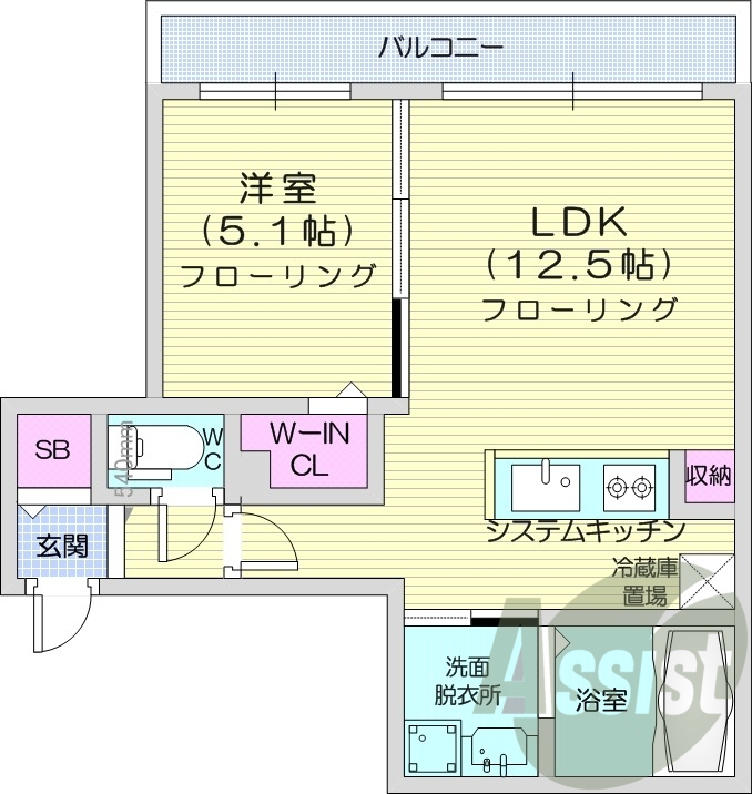 1LDK、ペット可、エアコン、ネット無料、