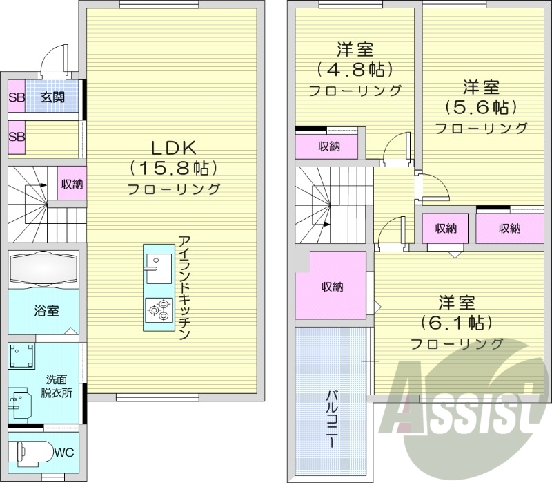 3LDK、灯油ボイラー、一坪バス、追い炊き機能