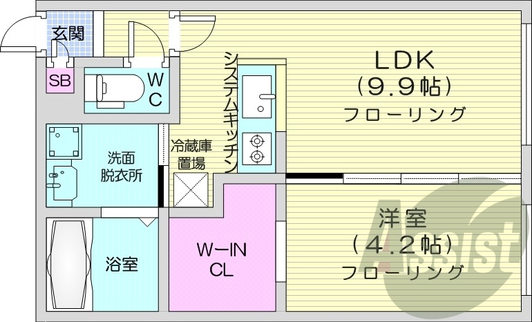 1ＬＤＫ、エアコン、ネット無料、システムキッチン