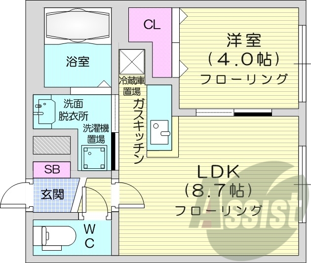 1LDK、ネット無料、エアコン、シャンドレ、灯油FF暖房
