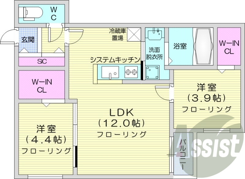 2ＬＤＫ、エアコン、ネット無料、ペット可