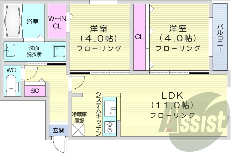 2ＬＤＫ、エアコン、ネット無料、ペット可