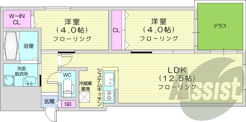 2ＬＤＫ、エアコン、ネット無料、ペット可