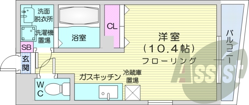1R、最上階、ガス安君、エアコン、シャンプードレッサー