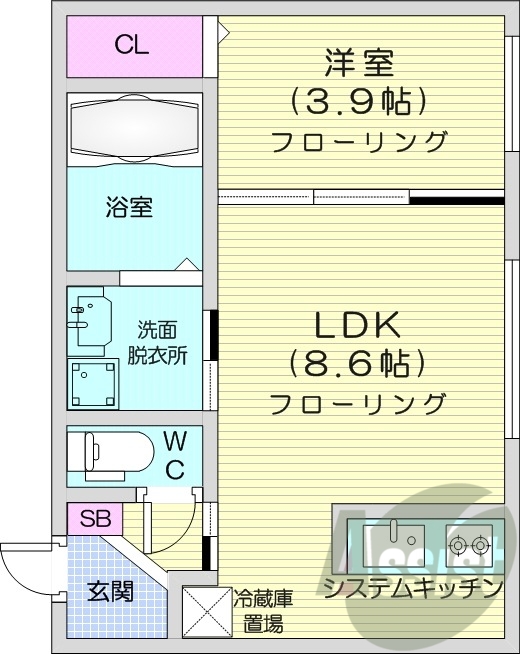 1ＬＤＫ、エアコン、ネット無料、システムキッチン