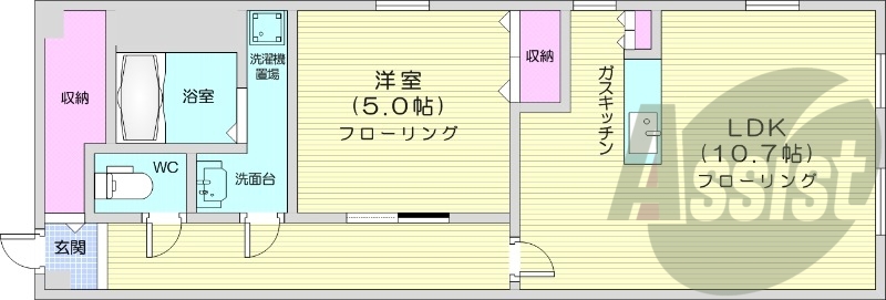 1LDK、灯油暖房、TVモニターホン、宅配ボックス