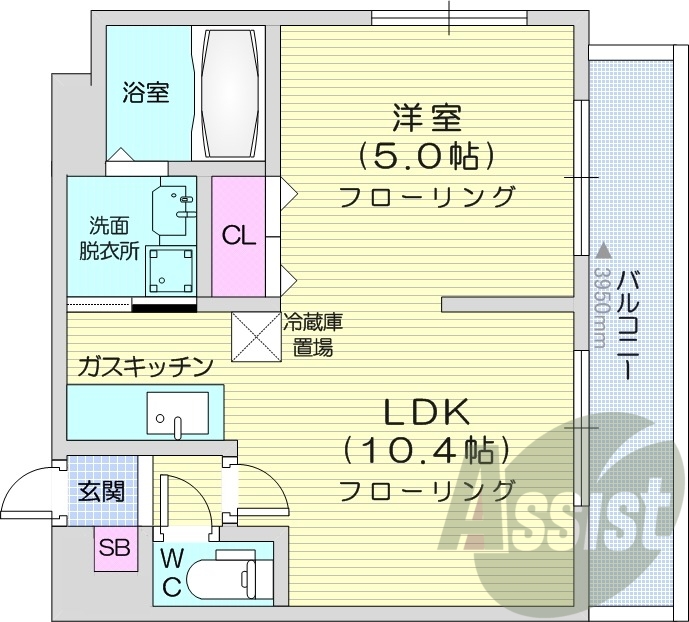 1LDK、オートロック、シャンドレ、ロードヒーティング