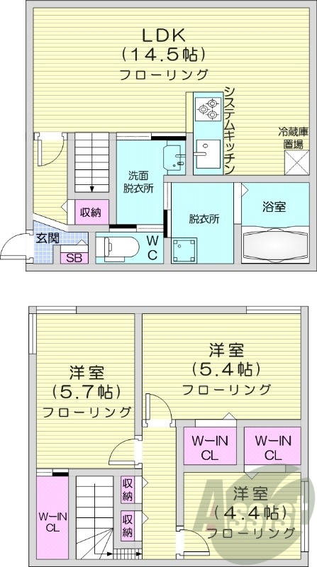 3LDK、エコジョーズ、システムキッチン、エアコン