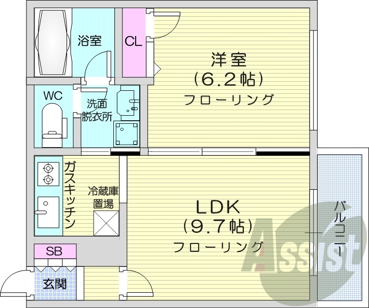 3LDK、オートロック、モニターホン、システムキッチン