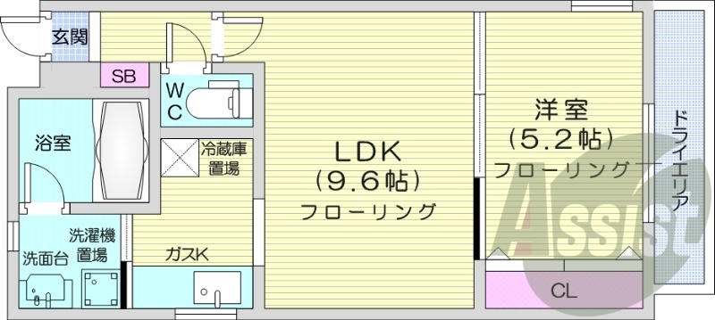 1LDK、ペット飼育可、エアコン、ネット無料
