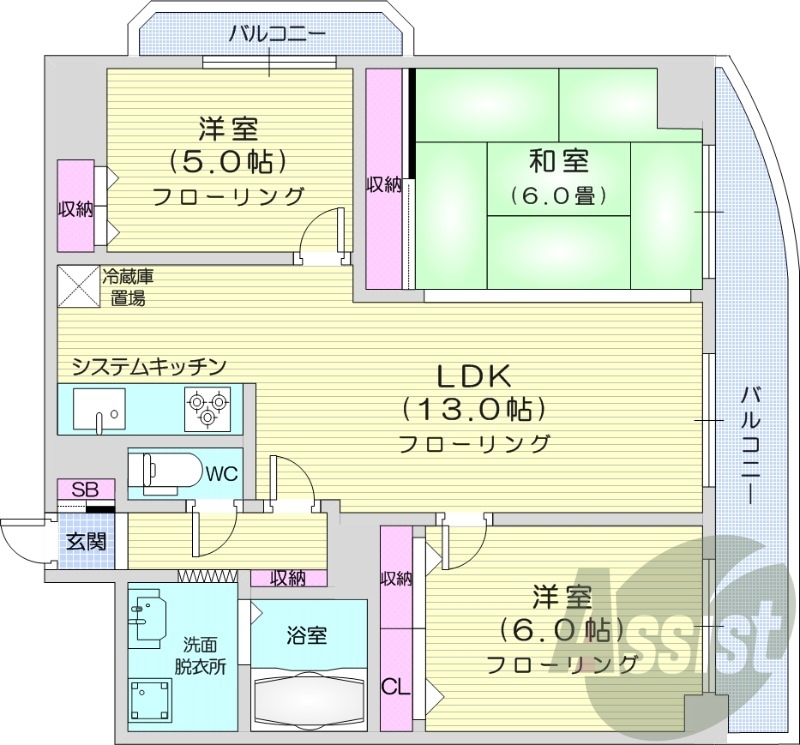 9階の間取り図
