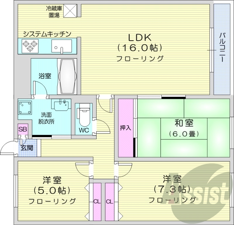 3階の間取り図