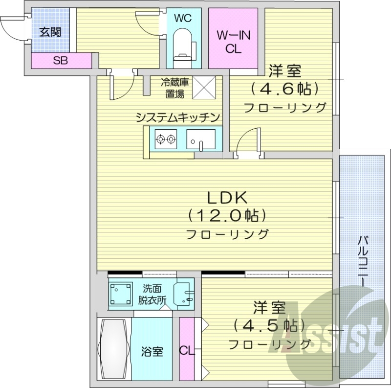 2LDK、都市ガスエコジョーズ、追い焚き、エレベーター