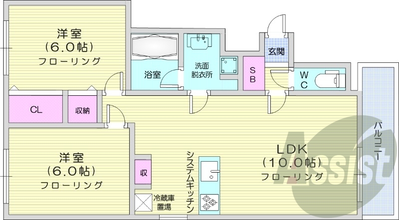 2LDK、フルリノベーション、ガスリミット、エアコン