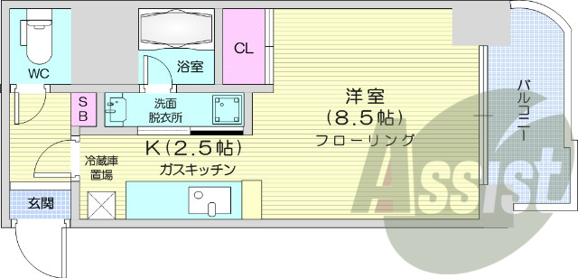 1K、オートロック、ウォシュレット、シャンプードレッサー