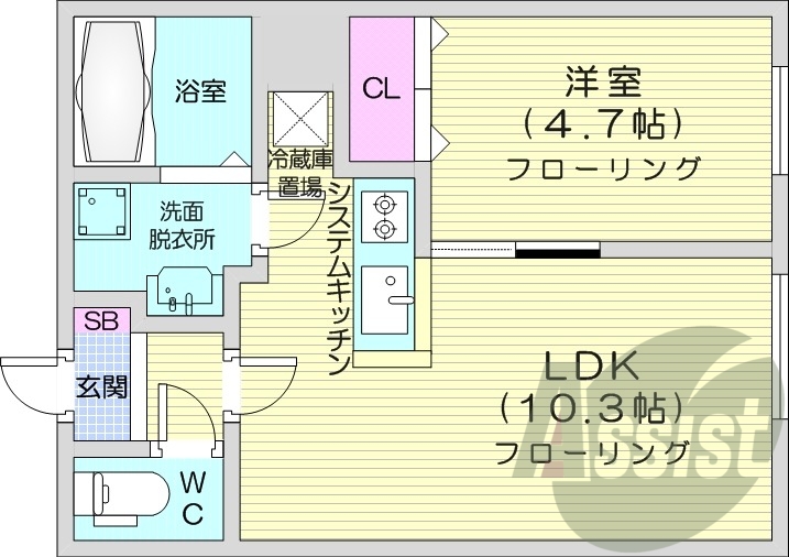 2階の間取り図