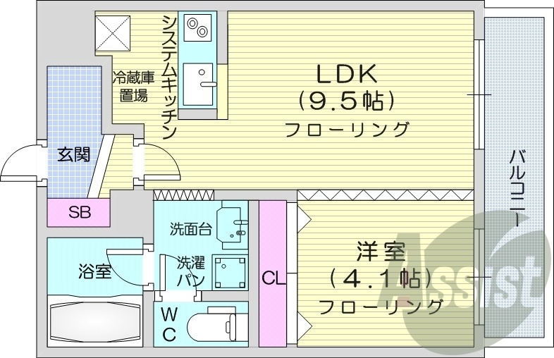 1階の間取り図