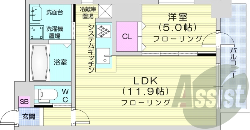 １LDK、インターネット無料、都市ガス、ペット可