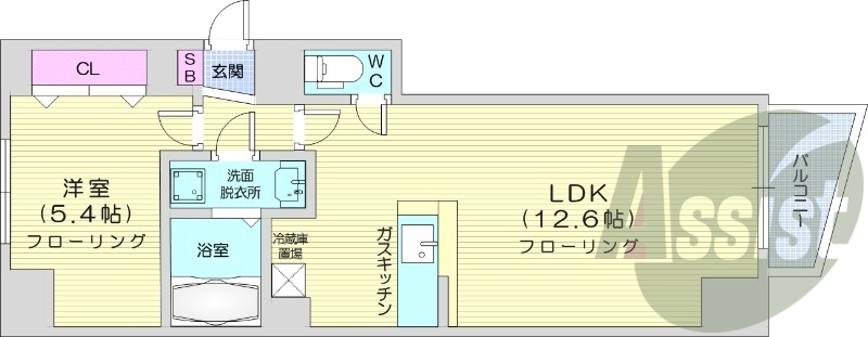 １LDK、ペット相談、ネット無料、ガス上限プラン導入