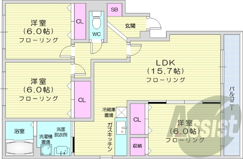 2階の間取り図