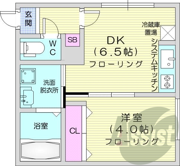 1DK、エアコン、浴室乾燥機、灯油暖房