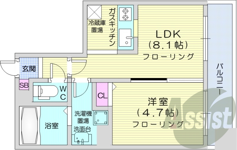 1LDK、収納、灯油暖房、ネット無料、ペット可