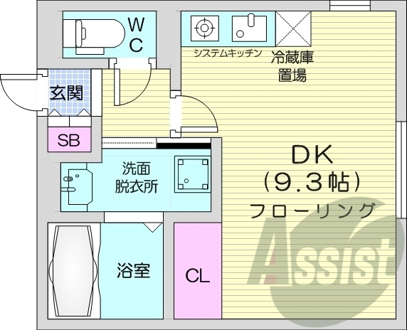 1R、エアコン、ペット飼育可、ネット使用料無料