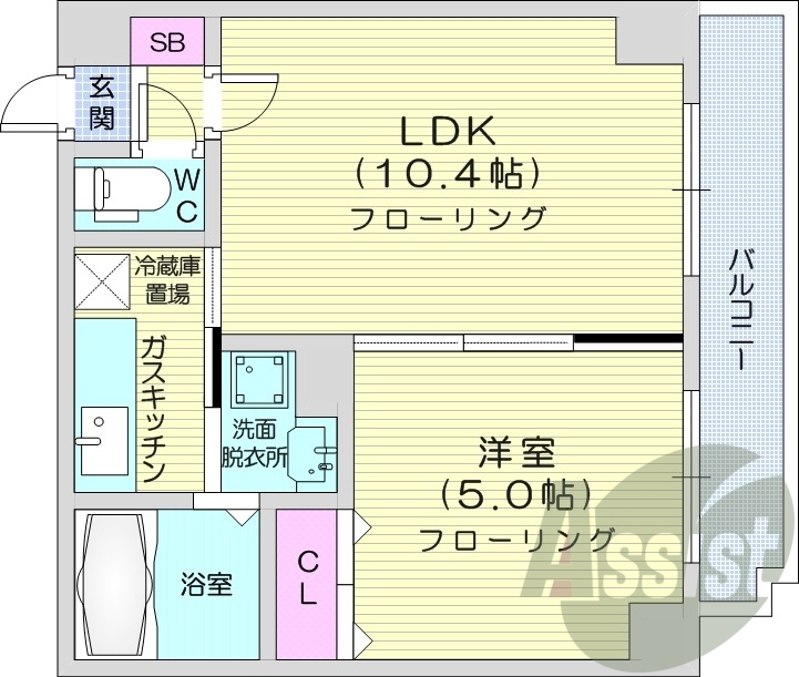 1LDK、エアコン付き、灯油暖房FF、ネット使用料不要