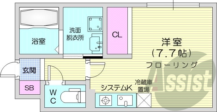 1R、エアコン、ペット飼育可、ネット使用料無料