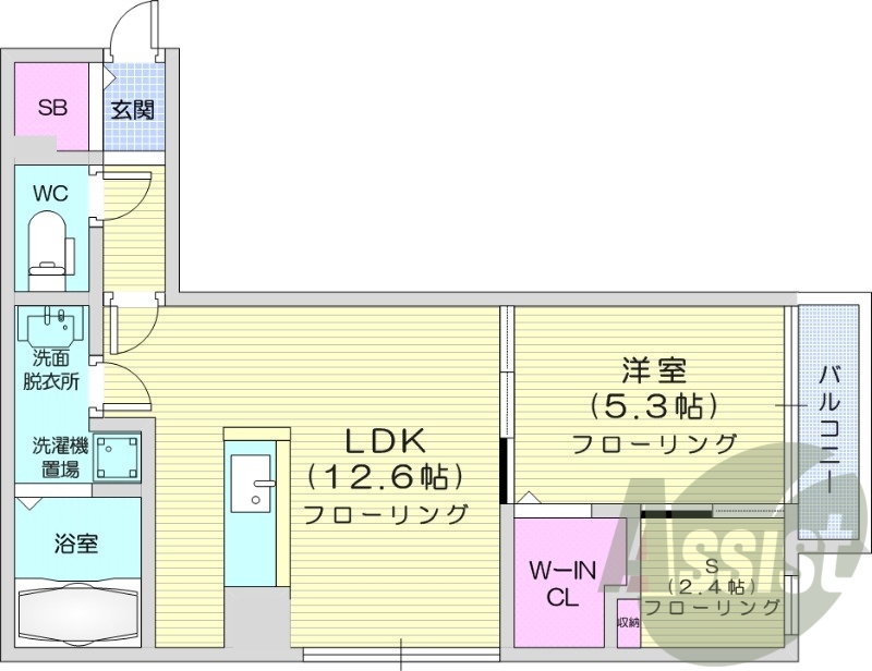 1LDK、システムキッチン、ネット無料、オートロック