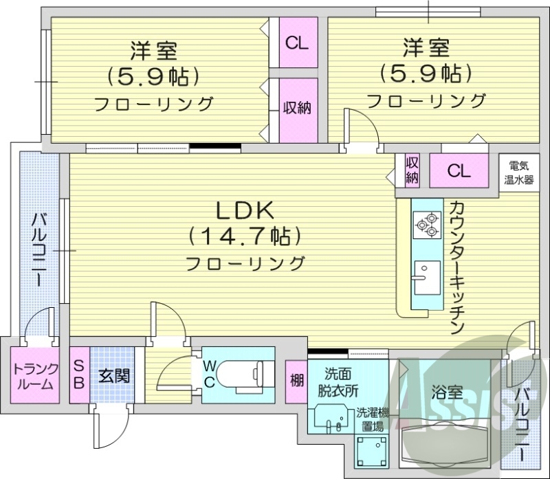 4階の間取り図