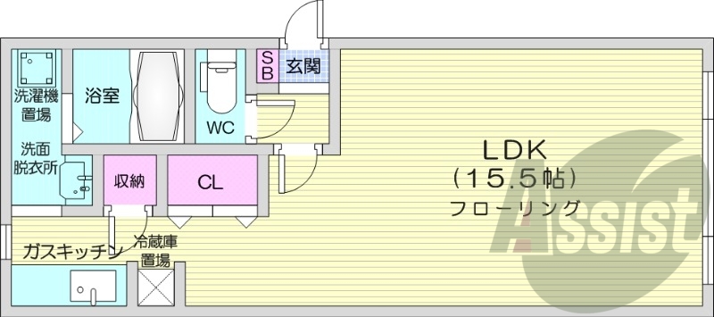 4階の間取り図